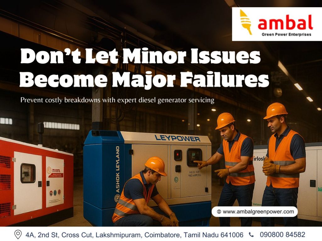 Top Diesel Generator Repair Services in Coimbatore